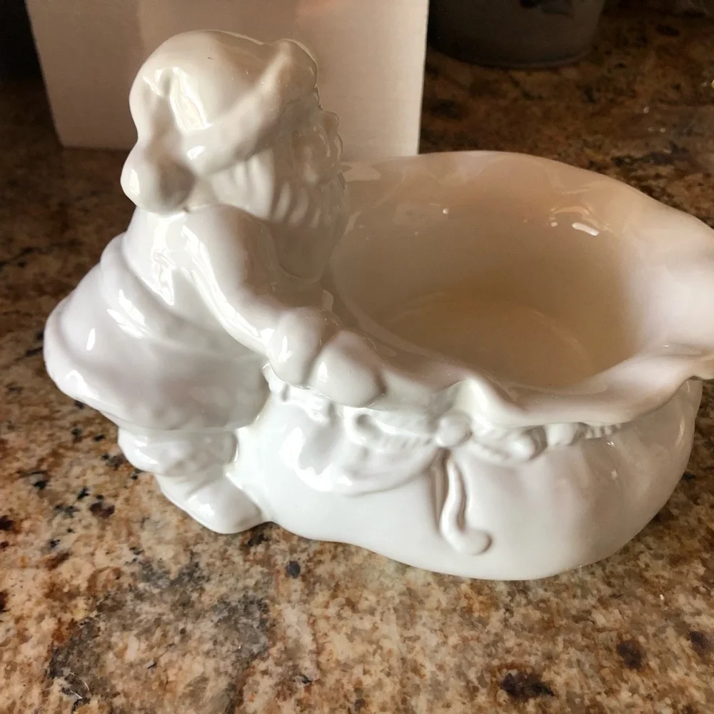 Williams Sonoma Christmas Santa candle holder
